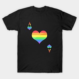 Peace Ace / Rainbow Hearts T-Shirt